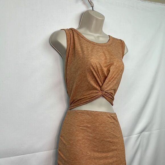 In’Voland peach twit top cut out knit dress in peach size 24W NWT - Picture 2 of 12